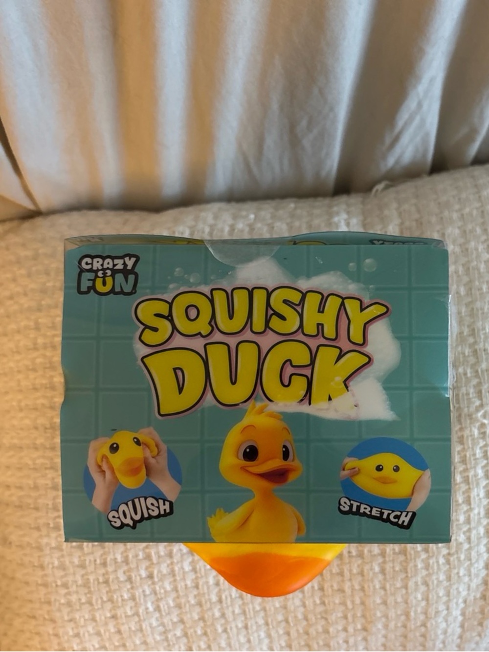 Crazy Fun Squishy Duck Toy - Yellow & Orange Sensory Squeeze